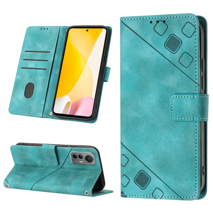 For Xiaomi 12 Lite Skin-feel Embossed Leather Phone Case