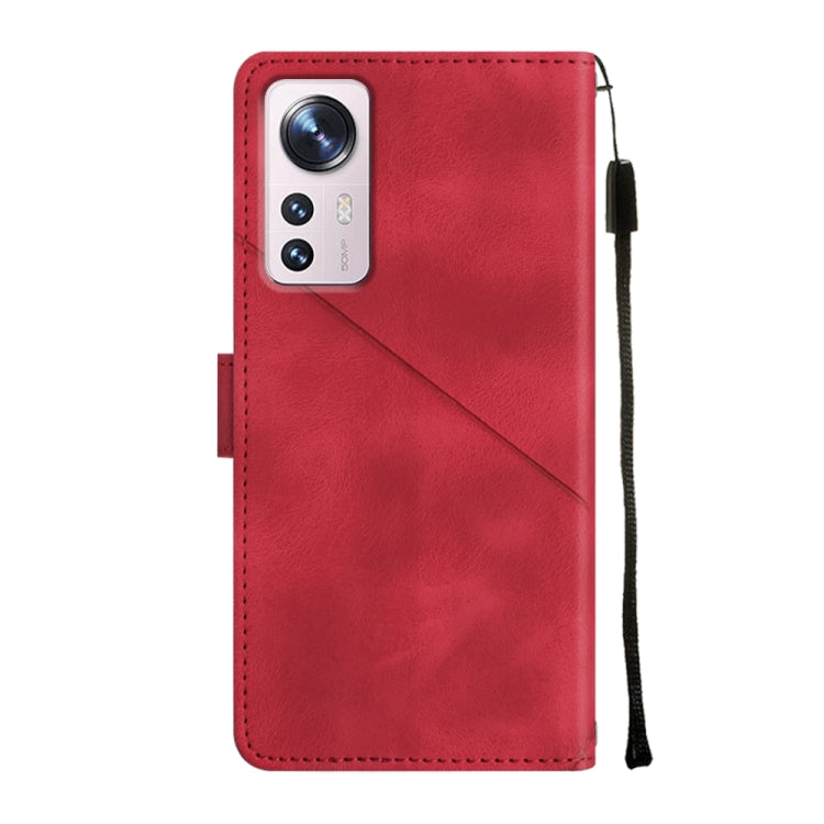 For Xiaomi 12 Pro Skin-feel Embossed Leather Phone Case