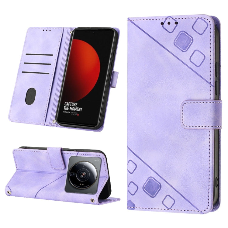 For Xiaomi 12 Ultra / 12S Ultra Skin-feel Embossed Leather Phone Case