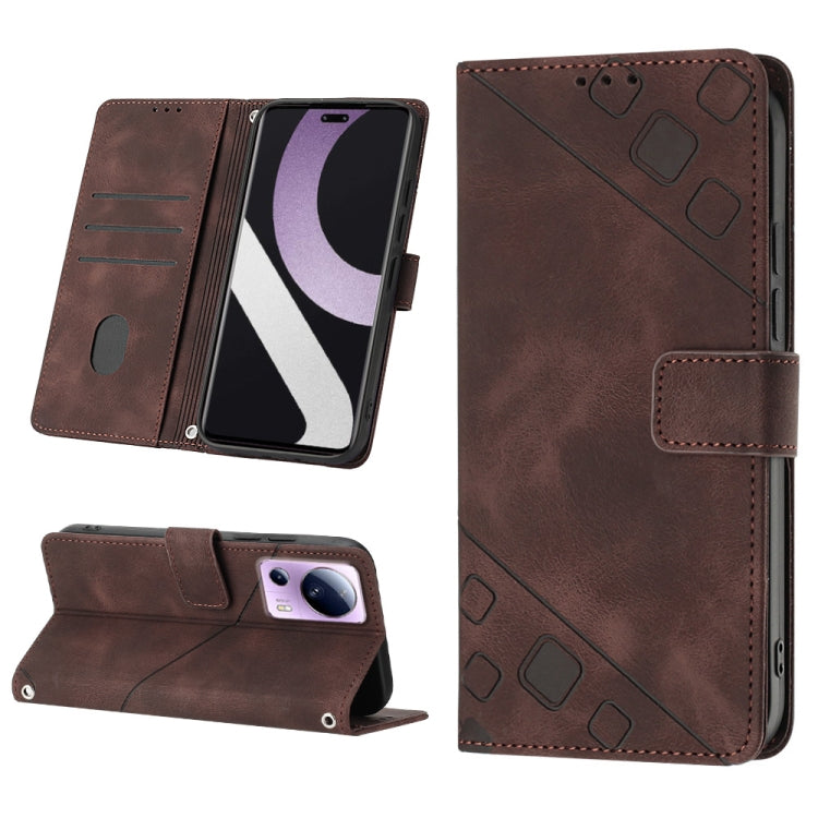 For Xiaomi Civi 2 Skin-feel Embossed Leather Phone Case