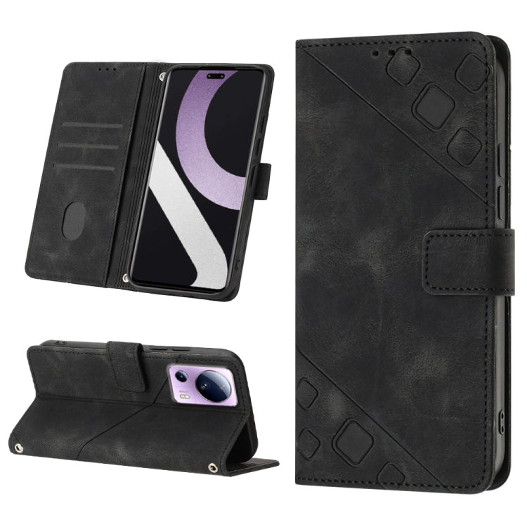 For Xiaomi Civi 2 Skin-feel Embossed Leather Phone Case