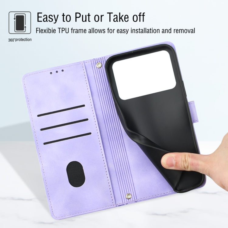 For Xiaomi Poco M4 Pro 4G Skin-feel Embossed Leather Phone Case