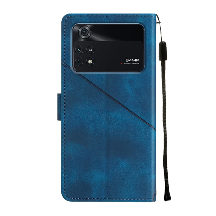 For Xiaomi Poco M4 Pro 4G Skin-feel Embossed Leather Phone Case