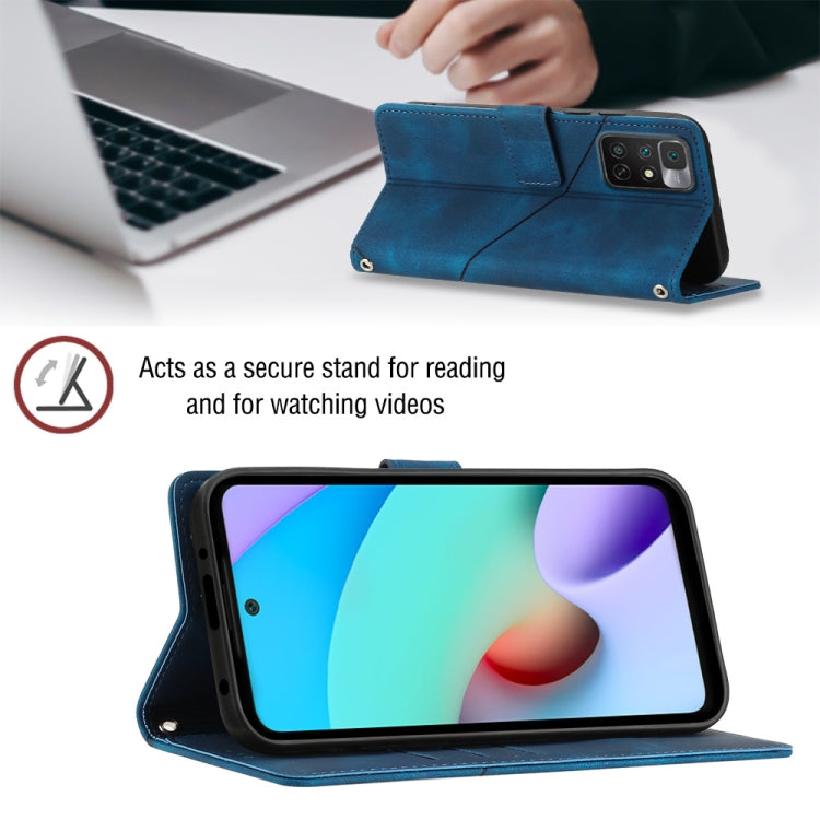 For Xiaomi Redmi 10 2022 / Note 11 4G Skin-feel Embossed Leather Phone Case