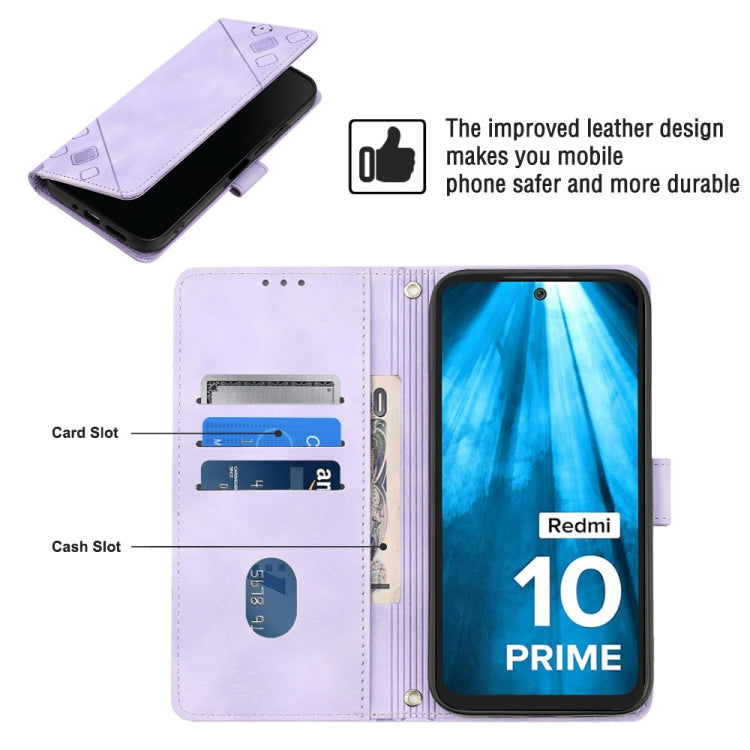 For Xiaomi Redmi 10 Prime+ 5G Skin-feel Embossed Leather Phone Case