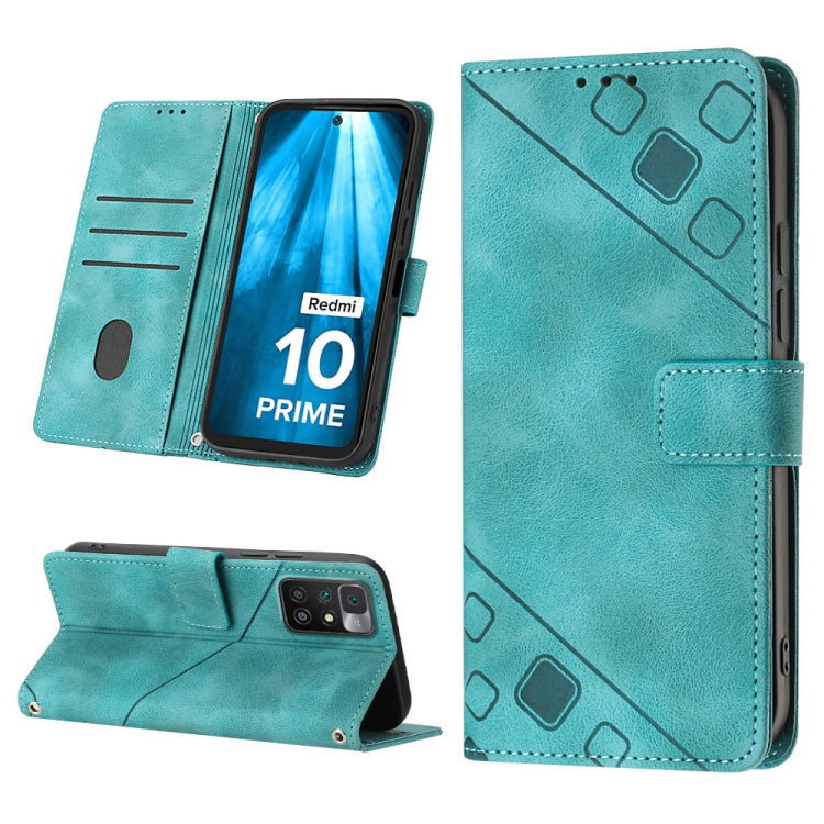 For Xiaomi Redmi 10 Prime+ 5G Skin-feel Embossed Leather Phone Case