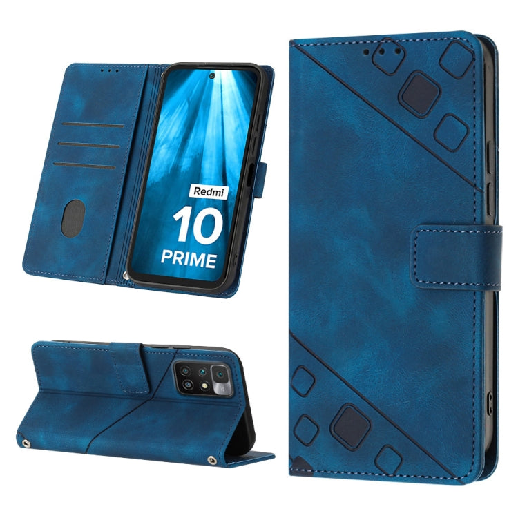 For Xiaomi Redmi 10 Prime+ 5G Skin-feel Embossed Leather Phone Case