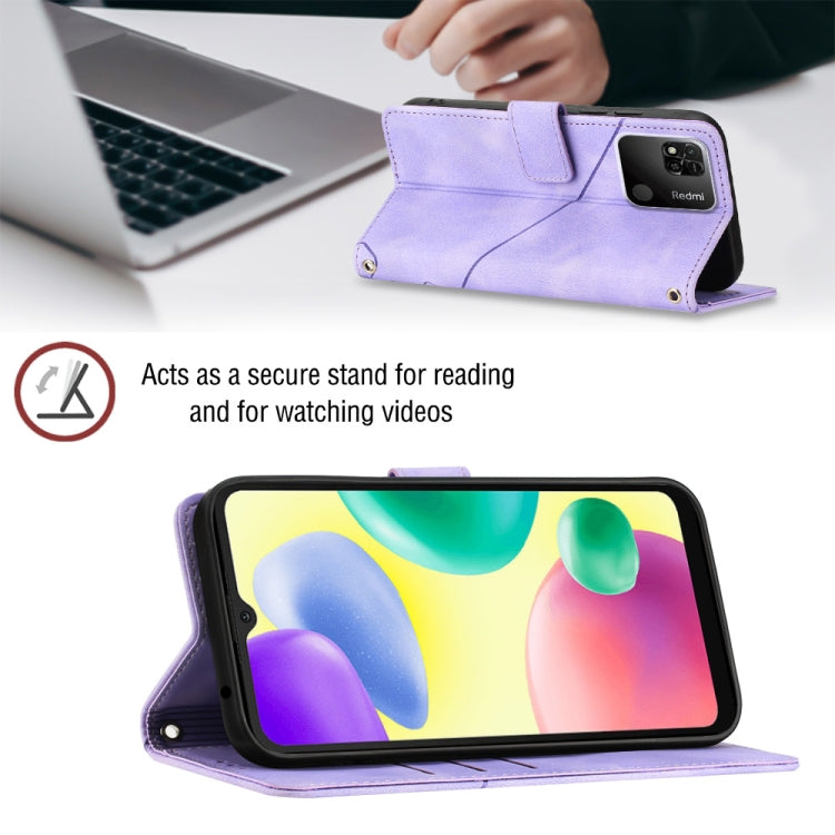 For Xiaomi Redmi 10A Skin-feel Embossed Leather Phone Case