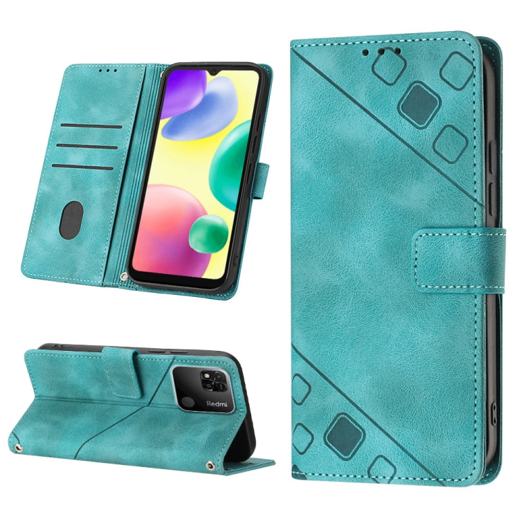 For Xiaomi Redmi 10A Skin-feel Embossed Leather Phone Case