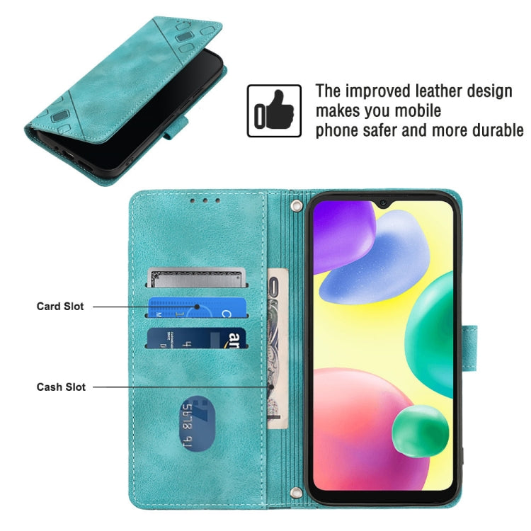 For Xiaomi Redmi 10A Skin-feel Embossed Leather Phone Case
