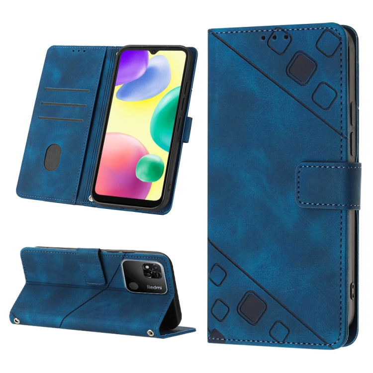 For Xiaomi Redmi 10A Skin-feel Embossed Leather Phone Case
