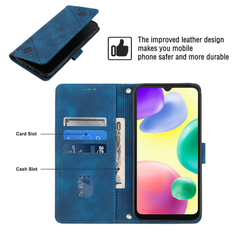 For Xiaomi Redmi 10A Skin-feel Embossed Leather Phone Case