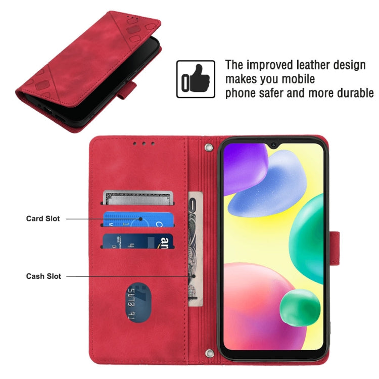 For Xiaomi Redmi 10A Skin-feel Embossed Leather Phone Case