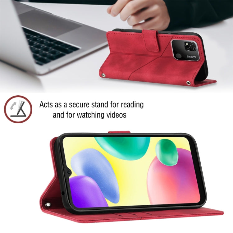 For Xiaomi Redmi 10A Skin-feel Embossed Leather Phone Case