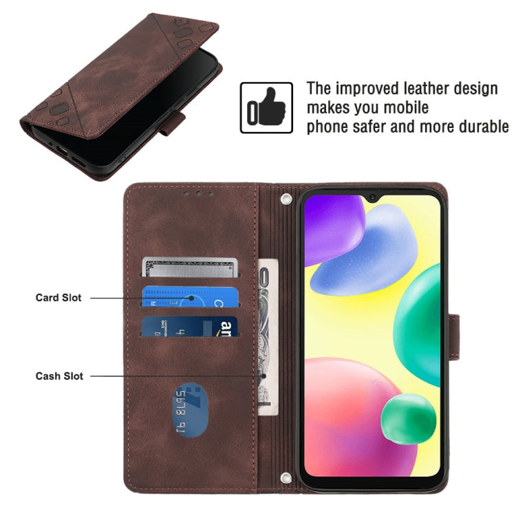 For Xiaomi Redmi 10A Skin-feel Embossed Leather Phone Case