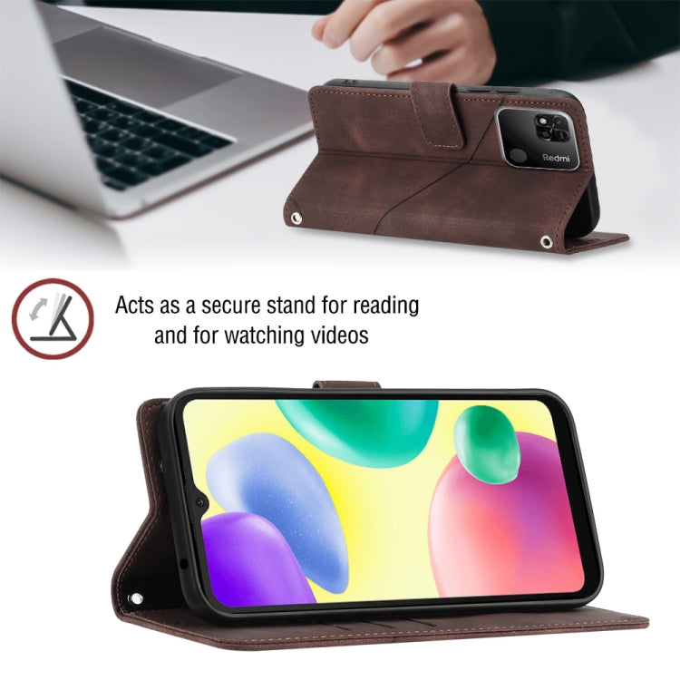 For Xiaomi Redmi 10A Skin-feel Embossed Leather Phone Case