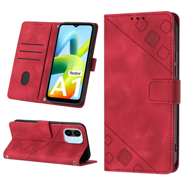For Xiaomi Redmi A1 Skin-feel Embossed Leather Phone Case