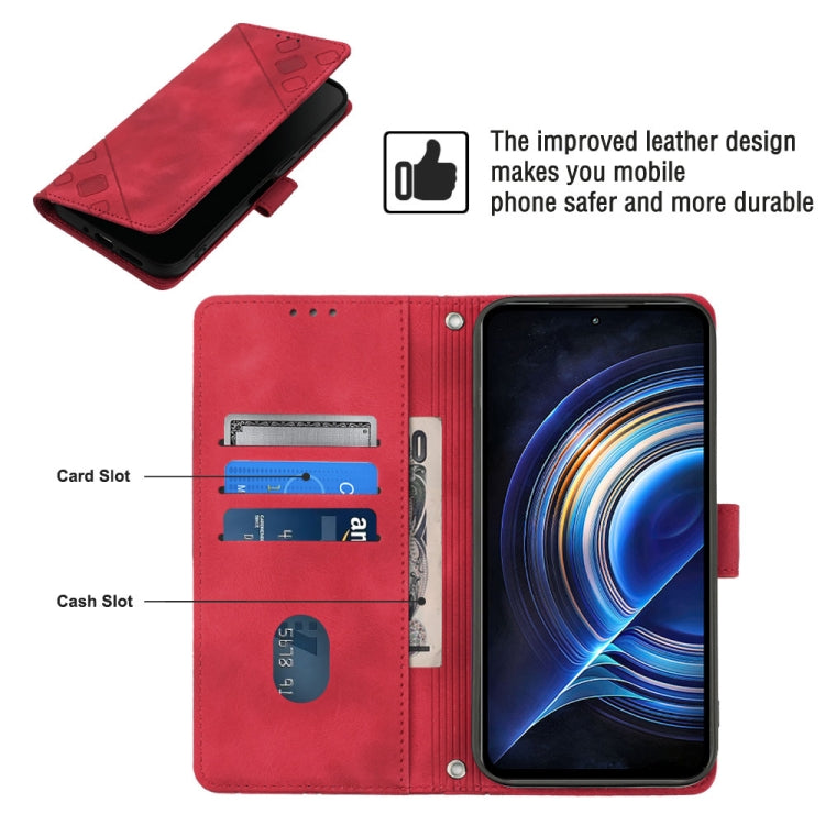 For Xiaomi Redmi K50 Pro / K50 Skin-feel Embossed Leather Phone Case