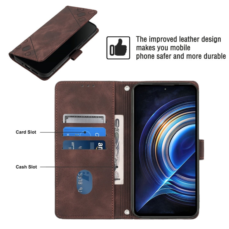 For Xiaomi Redmi K50 Pro / K50 Skin-feel Embossed Leather Phone Case