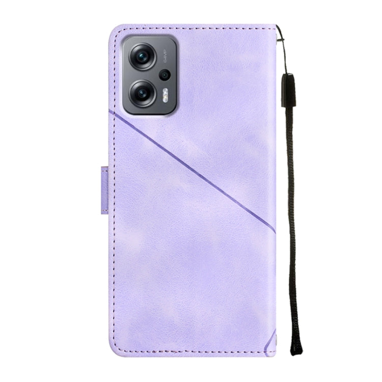 For Xiaomi Redmi Note 11T Pro 5G / 11T Pro+ 5G Skin-feel Embossed Leather Phone Case