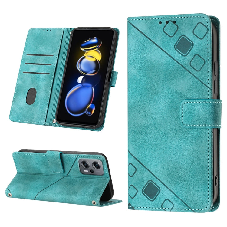 For Xiaomi Redmi Note 11T Pro 5G / 11T Pro+ 5G Skin-feel Embossed Leather Phone Case