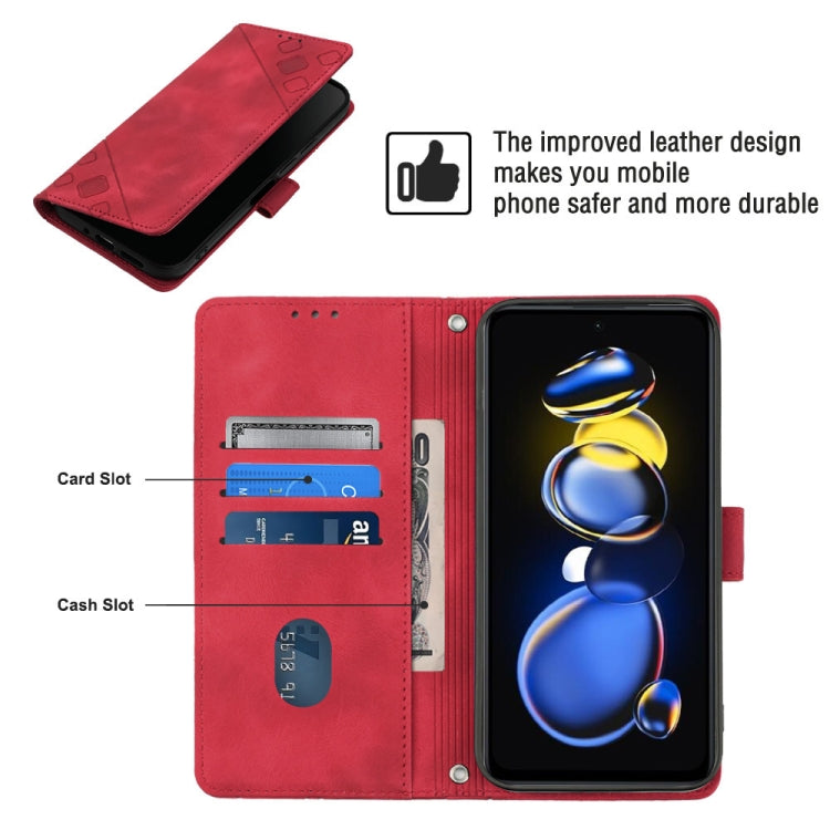 For Xiaomi Redmi Note 11T Pro 5G / 11T Pro+ 5G Skin-feel Embossed Leather Phone Case