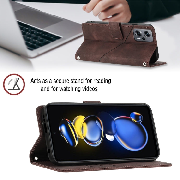 For Xiaomi Redmi Note 11T Pro 5G / 11T Pro+ 5G Skin-feel Embossed Leather Phone Case