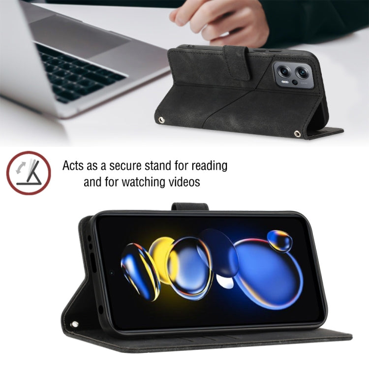 For Xiaomi Redmi Note 11T Pro 5G / 11T Pro+ 5G Skin-feel Embossed Leather Phone Case