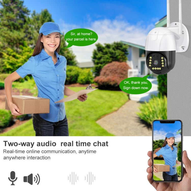 QX72 2MP V380 WiFi Wireless Camera Support Two-way Voice Intercom & Mobile Monitoring, Specification:US Plug