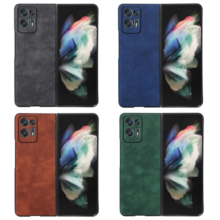 For OPPO Find N2 Morocco Texture PU Shockproof Phone Case