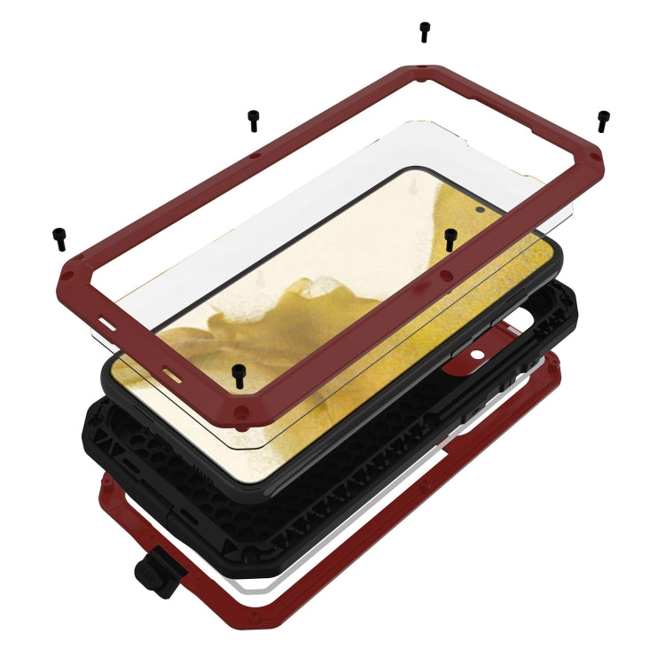 For Samsung Galaxy S23+ 5G RedPepper 360 Full Body Rugged Metal Life Waterproof Phone Case