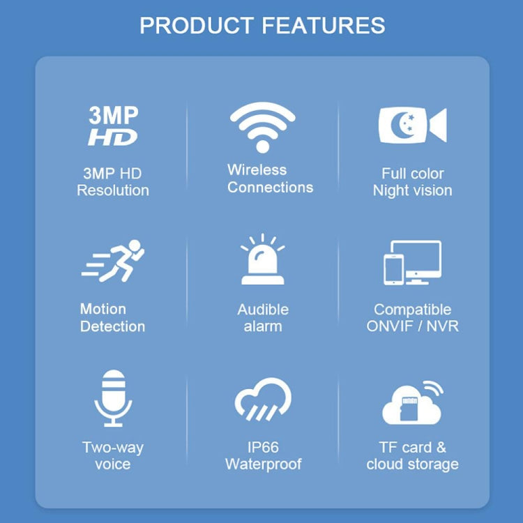 QX74 V380 2MP WiFi Wireless Camera Support Two-way Voice Intercom & Full Color Night Vision, Specification:AU Plug
