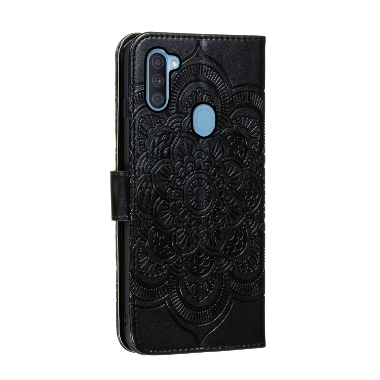 For Galaxy A11 Mandala Embossing Pattern Horizontal Flip PU Leather Case with Holder & Card Slots & Walle & Lanyard