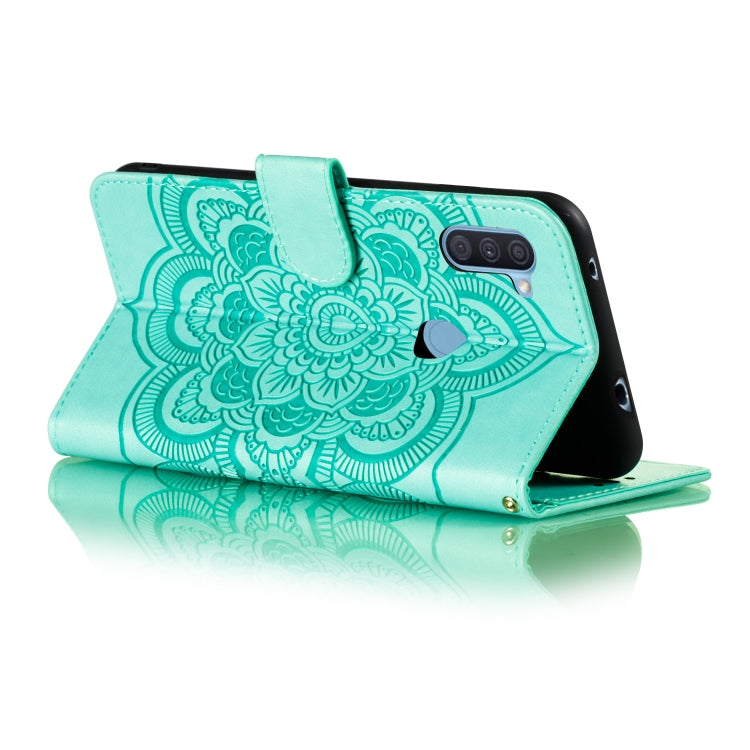 For Galaxy A11 Mandala Embossing Pattern Horizontal Flip PU Leather Case with Holder & Card Slots & Walle & Lanyard