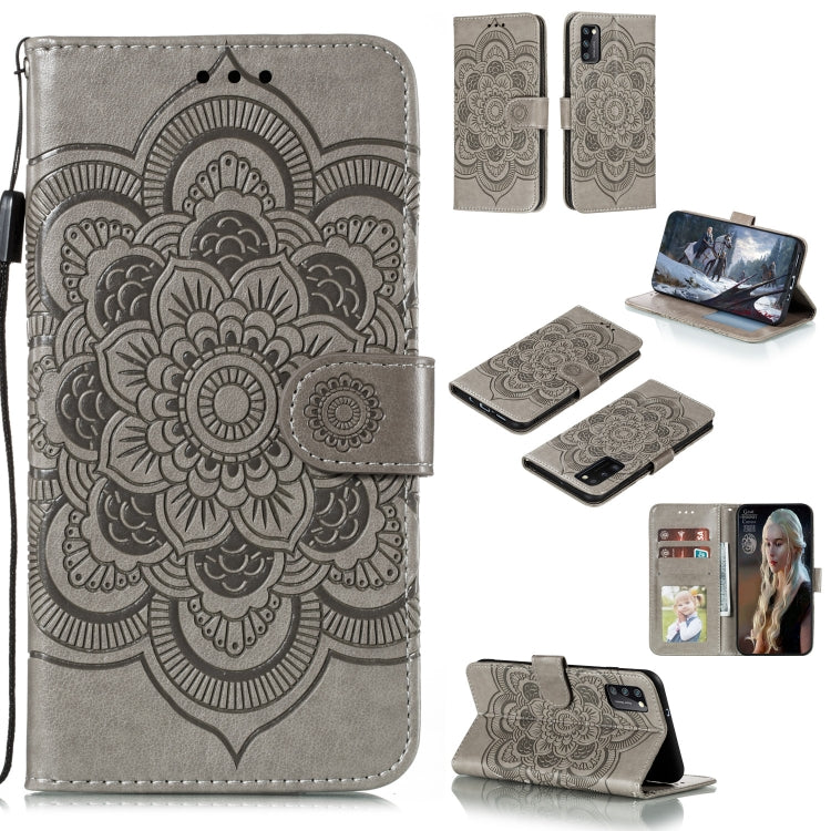 For Galaxy A41 Mandala Embossing Pattern Horizontal Flip PU Leather Case with Holder & Card Slots & Walle & Lanyard