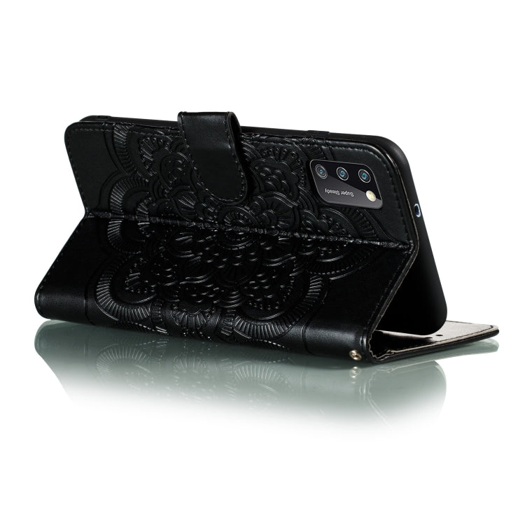 For Galaxy A41 Mandala Embossing Pattern Horizontal Flip PU Leather Case with Holder & Card Slots & Walle & Lanyard