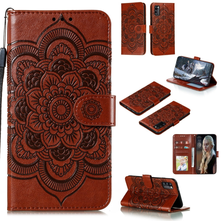 For Galaxy A41 Mandala Embossing Pattern Horizontal Flip PU Leather Case with Holder & Card Slots & Walle & Lanyard