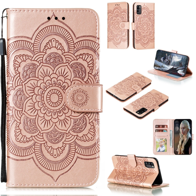 For Galaxy A41 Mandala Embossing Pattern Horizontal Flip PU Leather Case with Holder & Card Slots & Walle & Lanyard