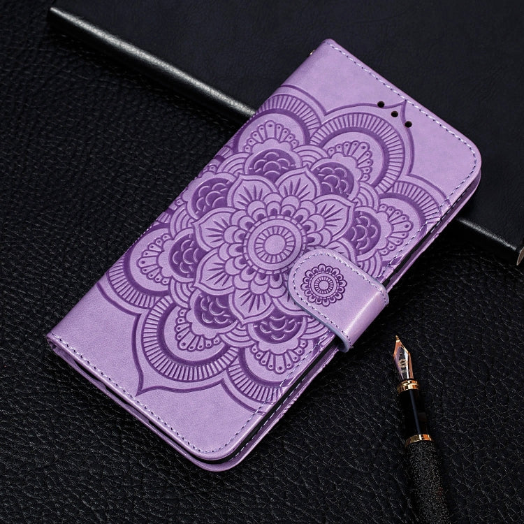 For Galaxy A41 Mandala Embossing Pattern Horizontal Flip PU Leather Case with Holder & Card Slots & Walle & Lanyard