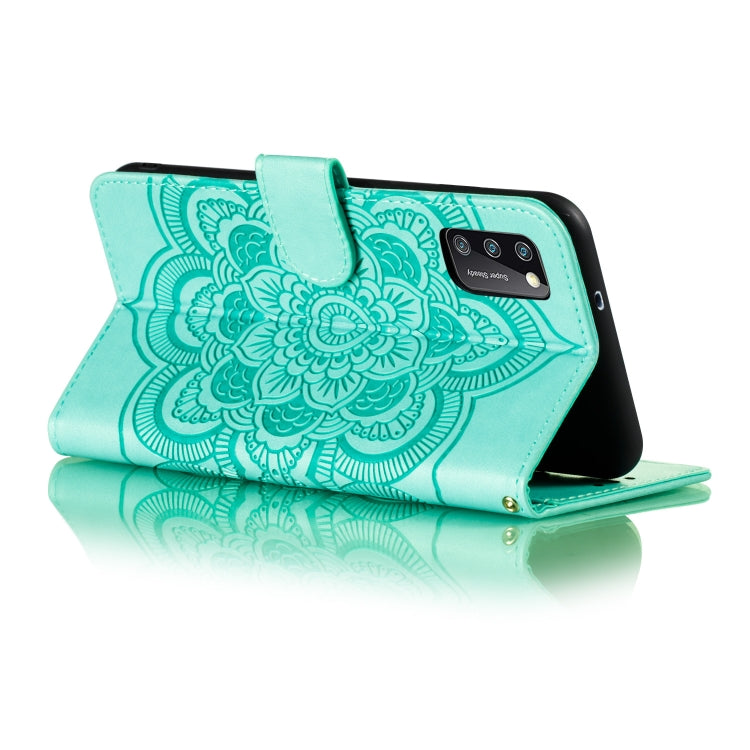 For Galaxy A41 Mandala Embossing Pattern Horizontal Flip PU Leather Case with Holder & Card Slots & Walle & Lanyard