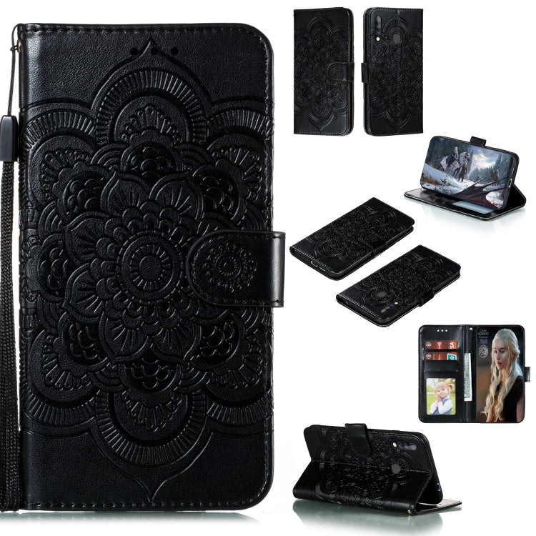 For Galaxy A70e Mandala Embossing Pattern Horizontal Flip PU Leather Case with Holder & Card Slots & Walle & Lanyard