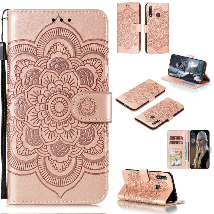 For Galaxy A70e Mandala Embossing Pattern Horizontal Flip PU Leather Case with Holder & Card Slots & Walle & Lanyard