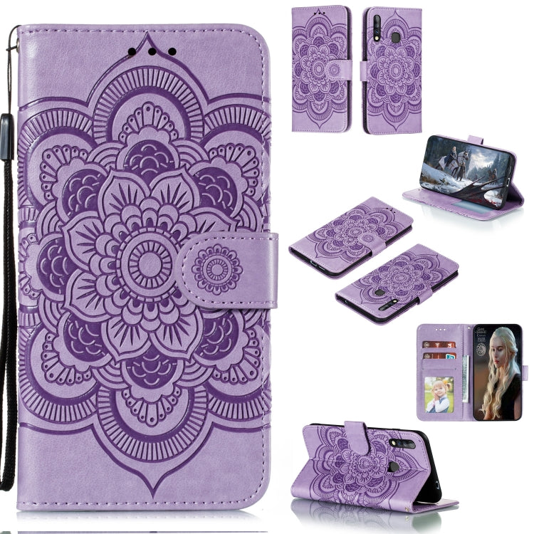 For Galaxy A70e Mandala Embossing Pattern Horizontal Flip PU Leather Case with Holder & Card Slots & Walle & Lanyard