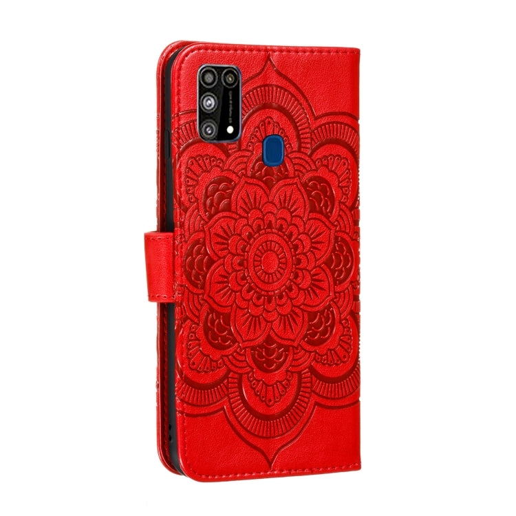 For Galaxy M31 Mandala Embossing Pattern Horizontal Flip PU Leather Case with Holder & Card Slots & Walle & Lanyard