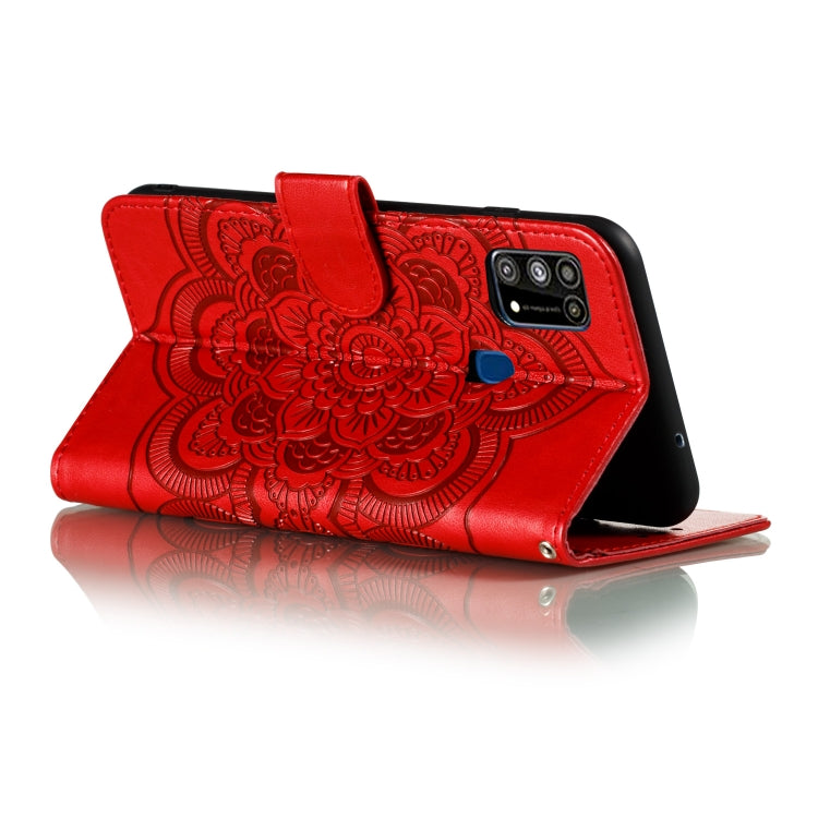 For Galaxy M31 Mandala Embossing Pattern Horizontal Flip PU Leather Case with Holder & Card Slots & Walle & Lanyard