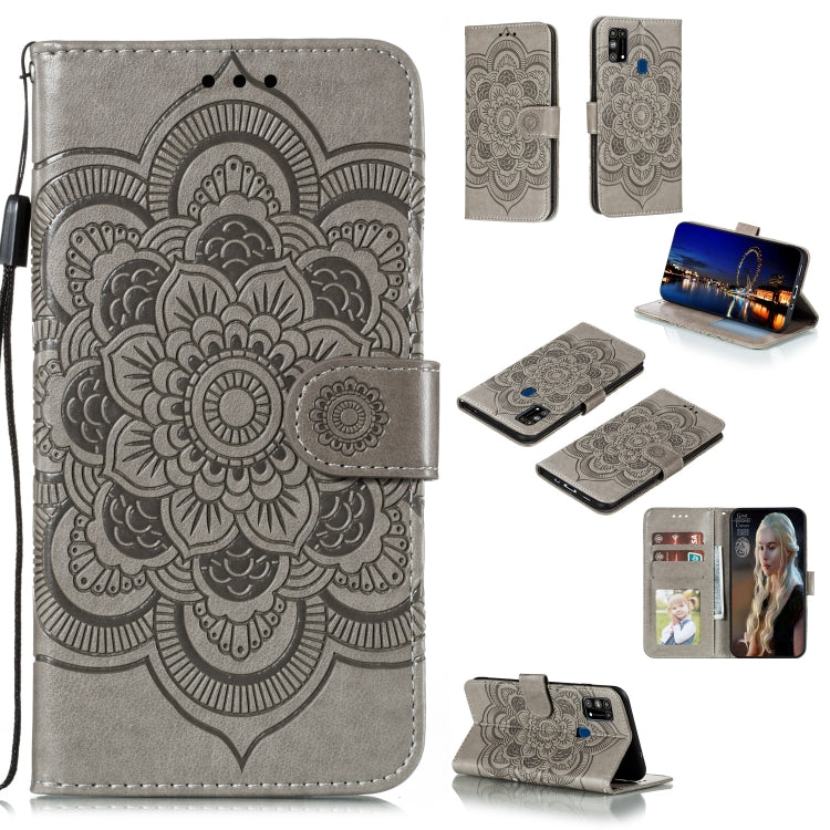 For Galaxy M31 Mandala Embossing Pattern Horizontal Flip PU Leather Case with Holder & Card Slots & Walle & Lanyard