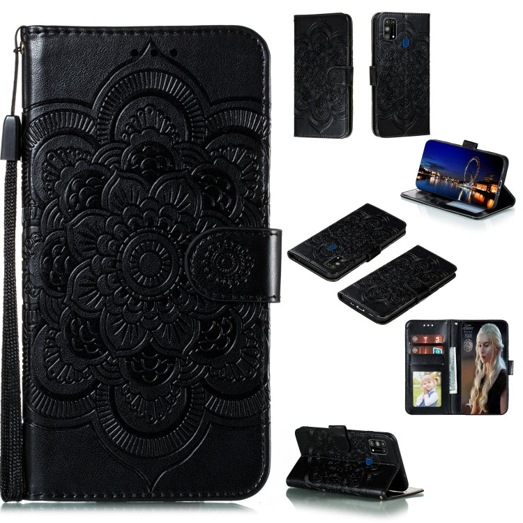 For Galaxy M31 Mandala Embossing Pattern Horizontal Flip PU Leather Case with Holder & Card Slots & Walle & Lanyard