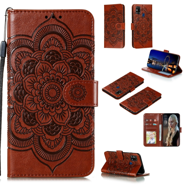 For Galaxy M31 Mandala Embossing Pattern Horizontal Flip PU Leather Case with Holder & Card Slots & Walle & Lanyard