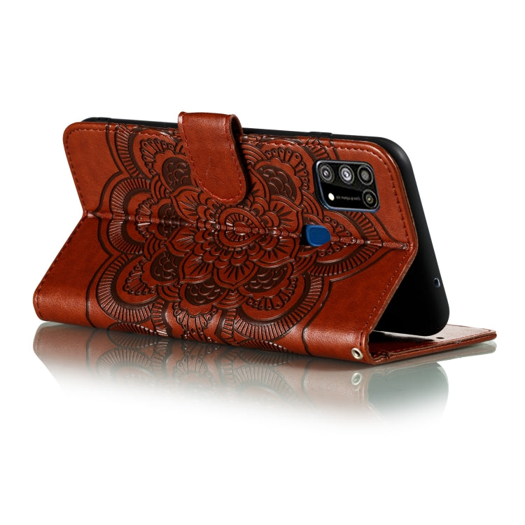 For Galaxy M31 Mandala Embossing Pattern Horizontal Flip PU Leather Case with Holder & Card Slots & Walle & Lanyard