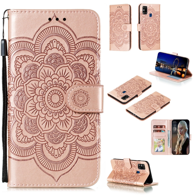 For Galaxy M31 Mandala Embossing Pattern Horizontal Flip PU Leather Case with Holder & Card Slots & Walle & Lanyard